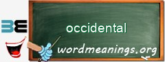 WordMeaning blackboard for occidental